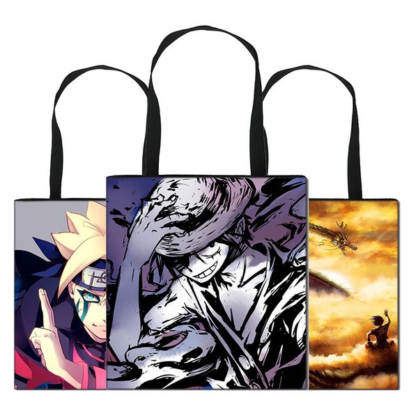 

anime character women's tote bag large beach handbags reusable shopping bags eco foldable ladies shopper bag printed m4