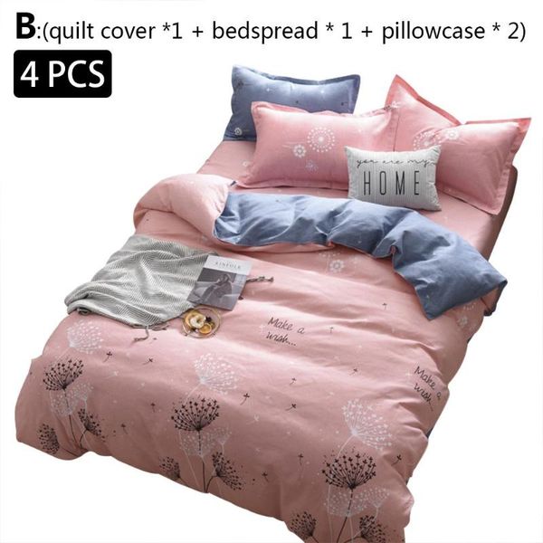 

simple bedclothes bedding set with pillowcase duvet cover sets bed linen single double full king size covers for autumn winter