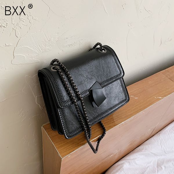 

bxx] роскошный solid color vintage pu кожа crossbody сумка для женщин 2020 простого стиль плечо сумки сумка hk034