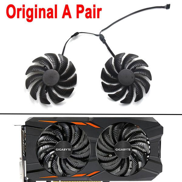 

88мм t129215su pld09210s12hh видеокарты вентилятор cooler для gigabyte gtx 1050 1060 1070 ti gv-rx570 580 aorus rx 470 480 r9 380x вентилято