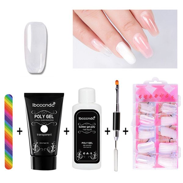 

ibcccndc poly gel varnish set nail polish polygel kit quick builder extension hard gel camouflage uv led lacquer brush nail ti