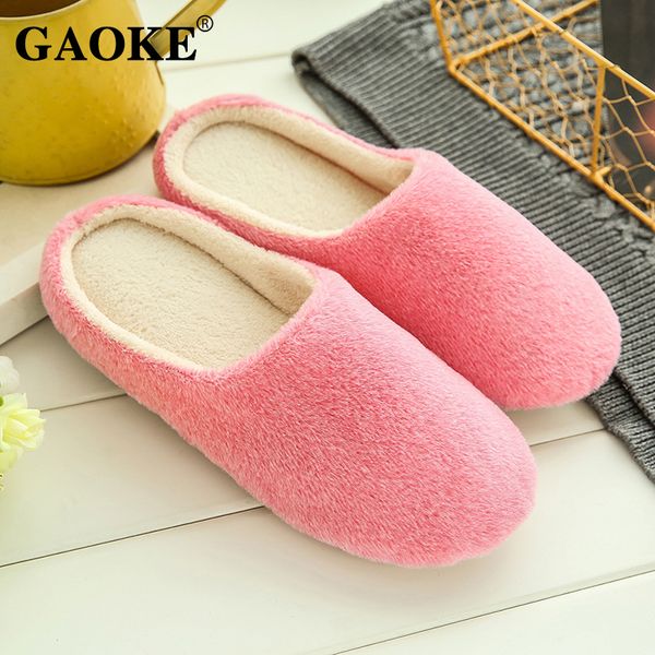 

woman winter slippers soft plush cotton cute slippers shoes indoor home furry striped woman indoor footwear, Black