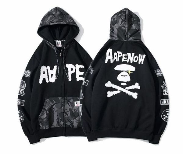 

бренд мужской дизайнер кофты с капюшоном кардиган письма печатные мужские толстовки homme одежда мода стиль повседневная одежда, Black