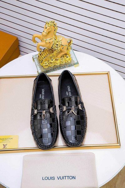 

new style luxury men's casual shoes dress shoes fashion design brand classic retro texture suitable for many occasions jsrd, Black