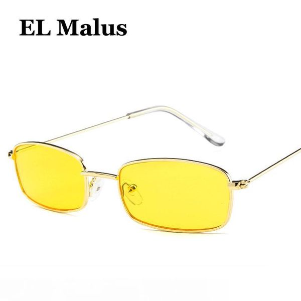 

el malus]metal frame little square vintage brand sunglasses women men sun glasses female male eyewear driving outdoor oculos sg023, White;black