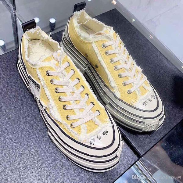 

new european ins with the same paragraph canvas shoes wu jianhao leisure heavy work cork vulcanization thickening qy0, Black