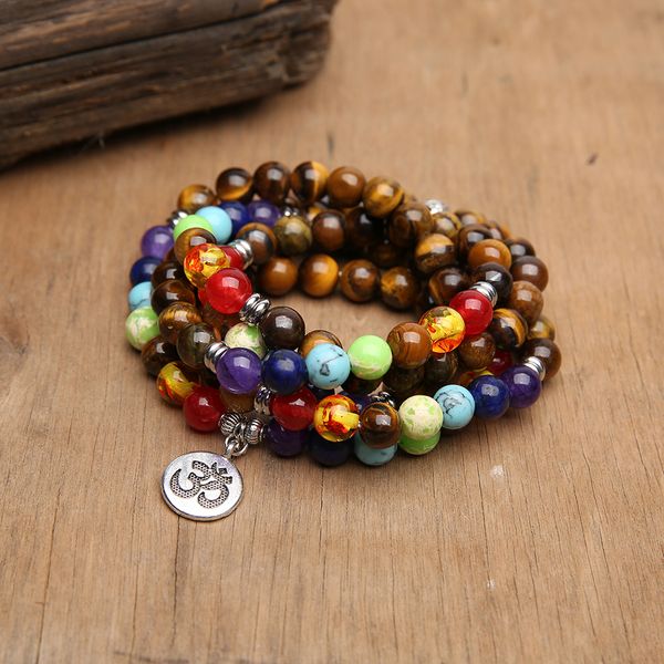 

rttooas tiger eye stone bead bracelets luxury vintage charm bracelet female jewelry fashion statement, Golden;silver