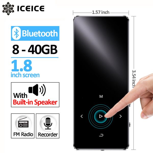 

mp4 player with bluetooth lecteur mp3 mp4 music player portable mp 4 media slim 2.4 inch touch keys fm radio video hifi 16gb