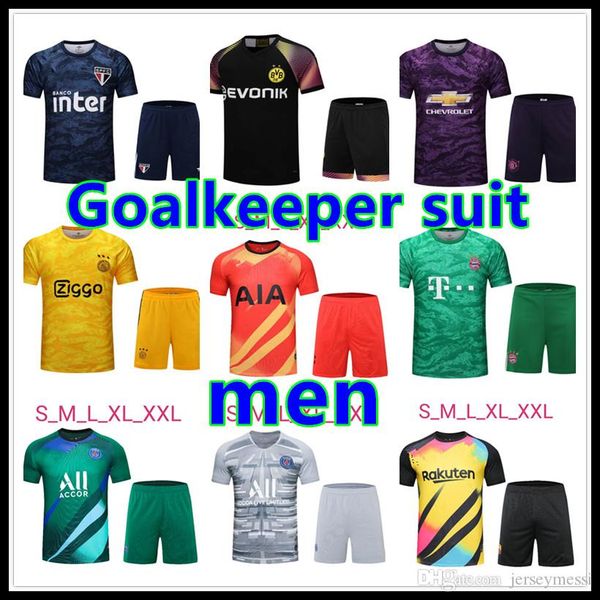 

2019/2020 season goalkeeper goalkeeper jersey set a. becker de gea navas neuer szczesny19 / 20 football league goalkeeper jersey, Black;yellow