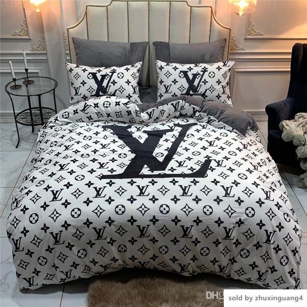 

letter bedding sets europe and america autumn and winter bedding suit fashion comforter cover sets