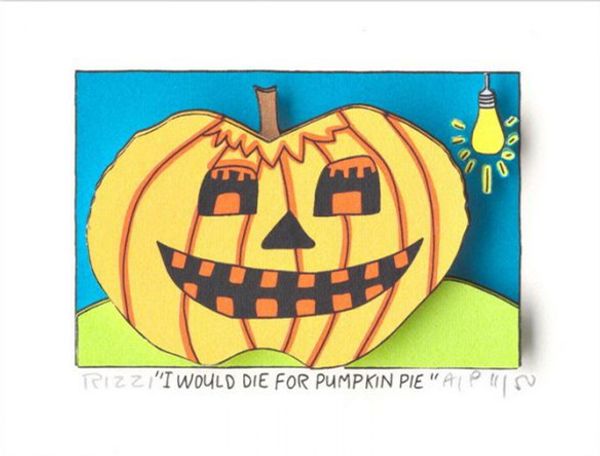

james rizzi - i would die for pumpkin pie home decor handpainted oil painting on canvas wall art canvas pictures 191221