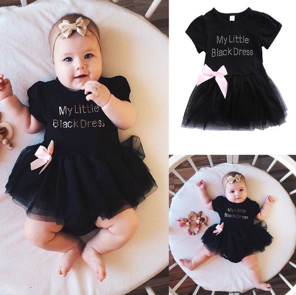 

cute newborn babys girls clothes summer short sleeve letter laces party princess pageant tutu bow flower dress baby girl clothes, Red;yellow