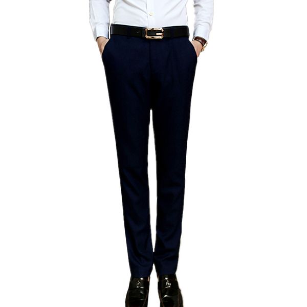 

black suit trousers mens cotton and polyester fabric navy suit pants men slim design men pant 28-34, White;black
