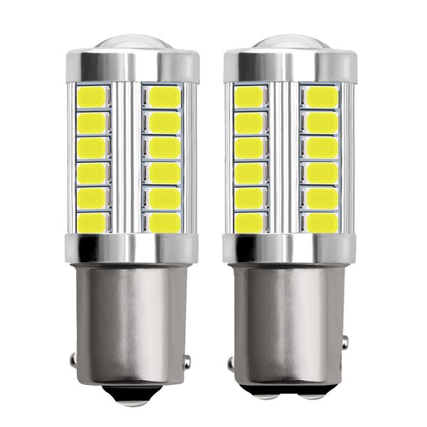 

2pcs white 1157-33smd super bright led auto brake lights 1200lm tail signal led rear reverse bulbs fog light