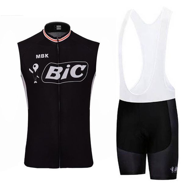 

2020 bic sleeveless cycling jersey set breathable racing bicycle vest bike cycling clothing suit maillot ropa ciclismo hombre, Black;red