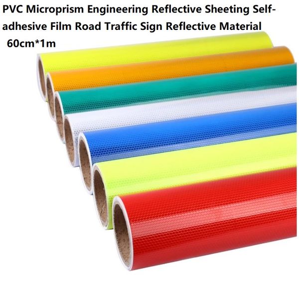 PVC-Mikroprismentechnik Selbstklebende Fahrbahnsicherheits-Verkehrssignal Reflektierende Folienmaterial