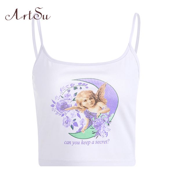 

2019 angel white crop underwear women camis bustier camisole sleeveless summer mujer streetwear asve20485