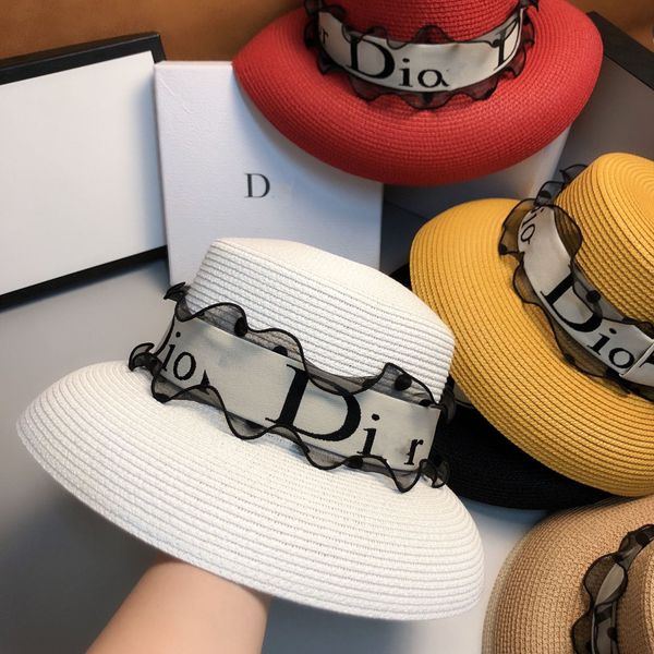 

женский сетки трикотажные небольшой соломы соломенная шляпа цоколя лампы хепберн ветер солнца шляпа, Blue;gray