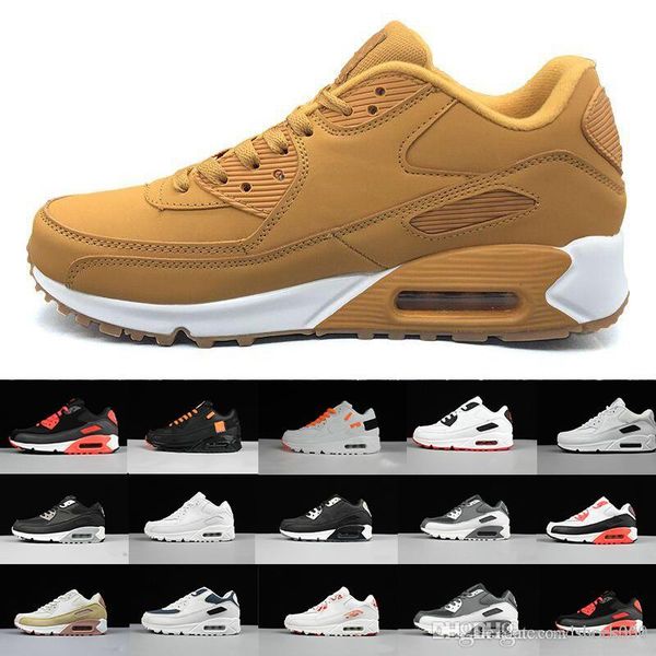 

2017 высокое качество вскользь ботинки подушка alr 90 kpu мужские классические 90 случайных обувь кроссовки кроссовки man walking спорт тенн