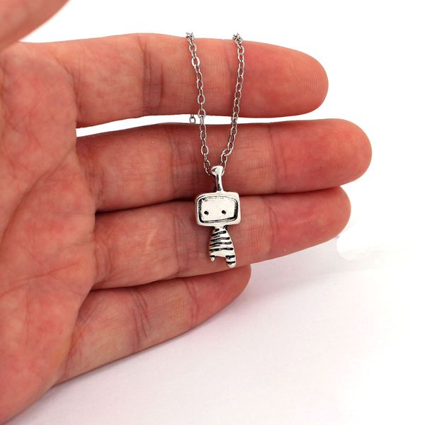 

hzew little boy alien astronaut pendant necklace, Silver