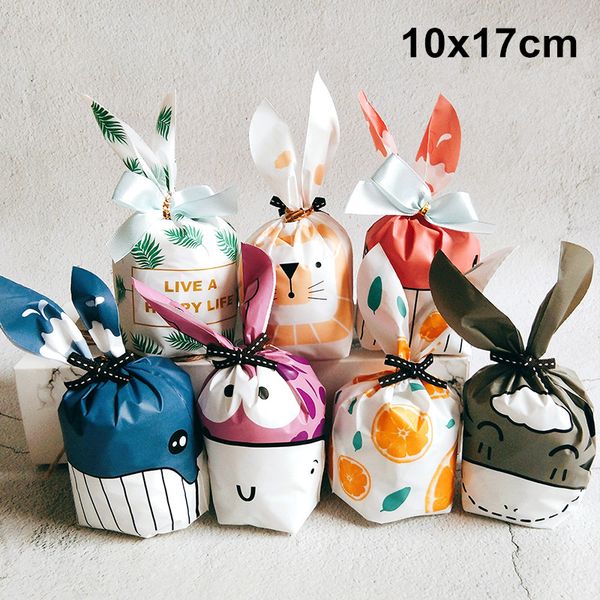 50pcs Cute Bunny Bakery Cookie Gift Candy Bags Wedding Easter Party Favors