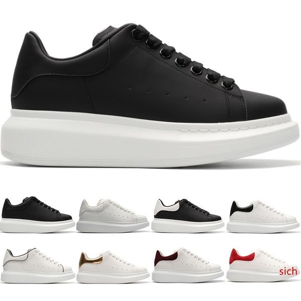 

2019 designer casual shoes boy girl men women white black gold red leather shoe fashion classical platform trainer sneakers size 36-44