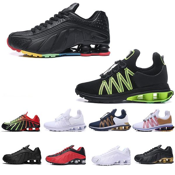 

new r4 908 walking running shoes 2019 new triple black rainbow all white mens trainers fashion neymar og sports sneakers size 7-12