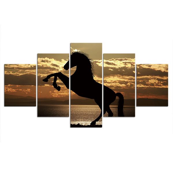 2019 Wall Art Sunset Animal Horse Canvas Painting Print Poster Pictures Bedroom Home Decoration Painting From Weichenart 25 32 Dhgate Com