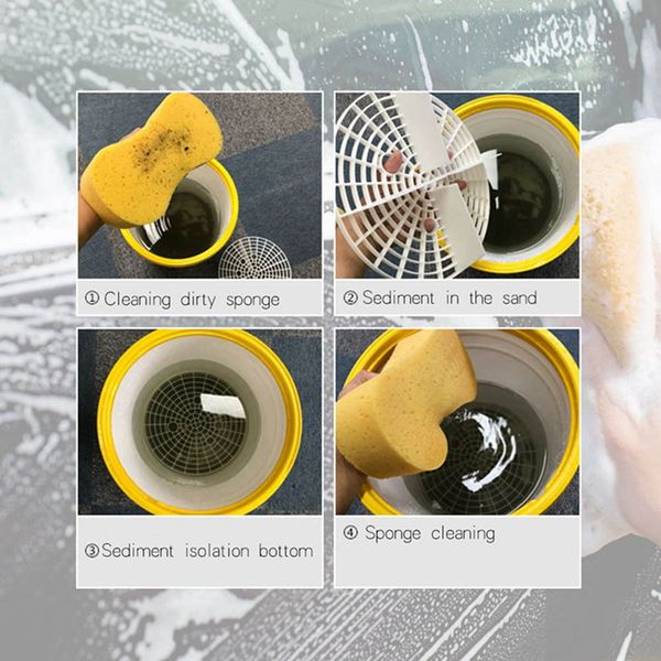 

1pc car washing detailing bucket & dirt grit guard washboard insert for auto care car cleaning accessary