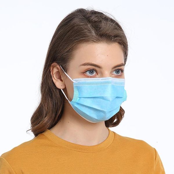 

dhl ship in stock wholesale mask face3 layers ply dust proof masks 12cp