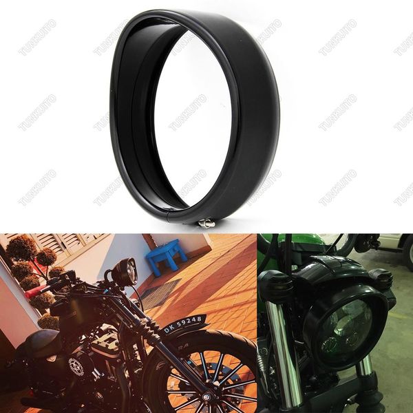 

5.75''5 3/4inch headlight trim ring for sportster 883 xl883 1200 low xl1200l dyna softail iron 883 xl