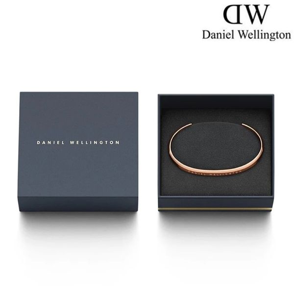 

новый DW браслеты манжеты розовое золото серебряный браслет из нержавеющей стали