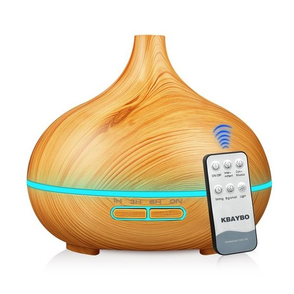 

kbaybo 550ml air humidifier aroma essential oil diffuser electric aromatherapy mist maker with remote control and led lamp