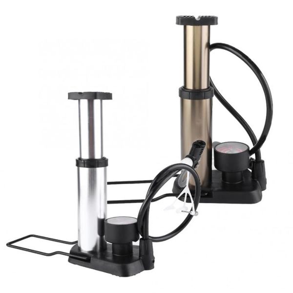 

portable bicycle pump inflator 160psi gauge foot pedal portable floor air inflator external hand bicycle air pump accessories