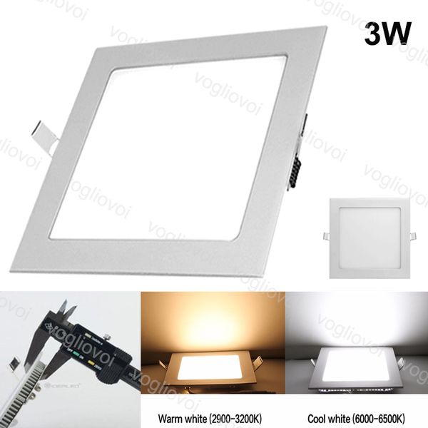 

ceiling lights 3w ac110v 240v aluminum profile acrylic cover side emitting white warn white square led smd2835 recessed lamps 70mm cut dhl