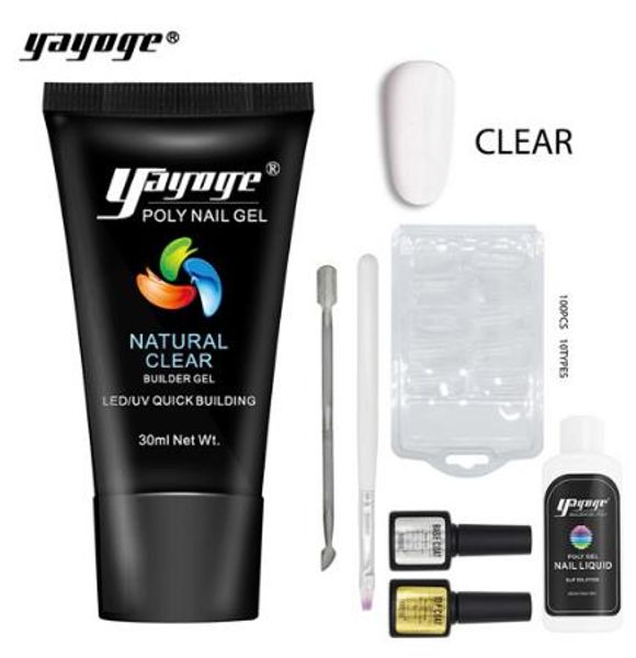 

builder poly gel set 30ml gel nail polish uv gel varnish for nail extension quick building fake tips design polygel