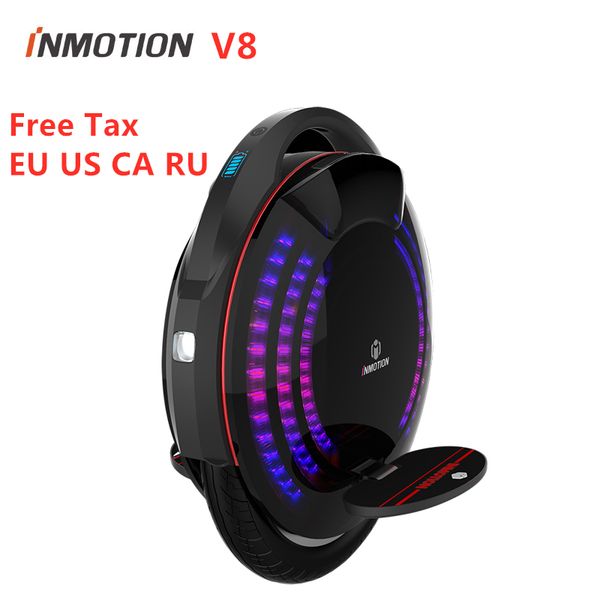 

2020 original inmotion v8 unicycle self balancing scooter with decorative lamps 30km/h monowheel one wheel electric hover board