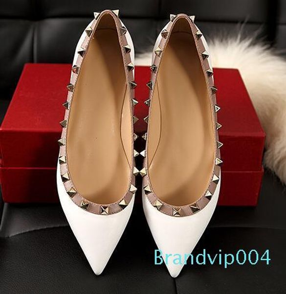 

single shoes new original brand women's flats high qualtity genuine natural leather ladies summer sandals pointed toe flat single, Black