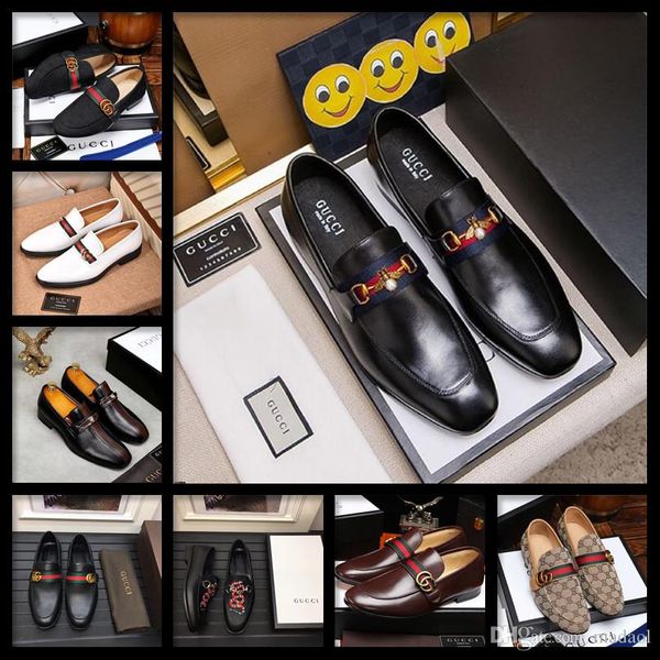 

18ss new men dress shoes fashion oxford business men shoes pu leather soft casual breathable men's flats slip-on shoes y11, Black