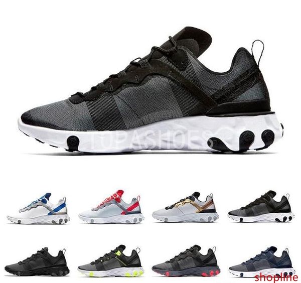

wholesale 2019 new quality react element 55 87 undercover x upcoming designer sports men women navy blue sneakers shoes 36-45