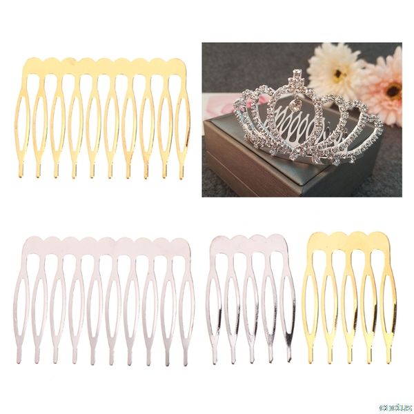 

bride crown comb wedding alloy hair accessories jewelry golden silver bridal pin, Golden;white