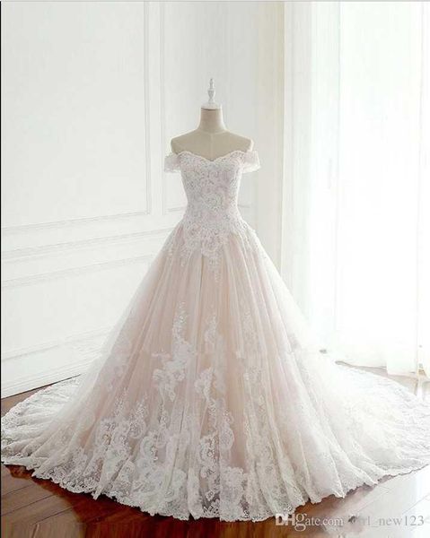 

выполненный на заказ a-line свадебные платья off-плечи кружева аппликации шнуровка назад простые свадебные платья разумные цена свадебные пл, White