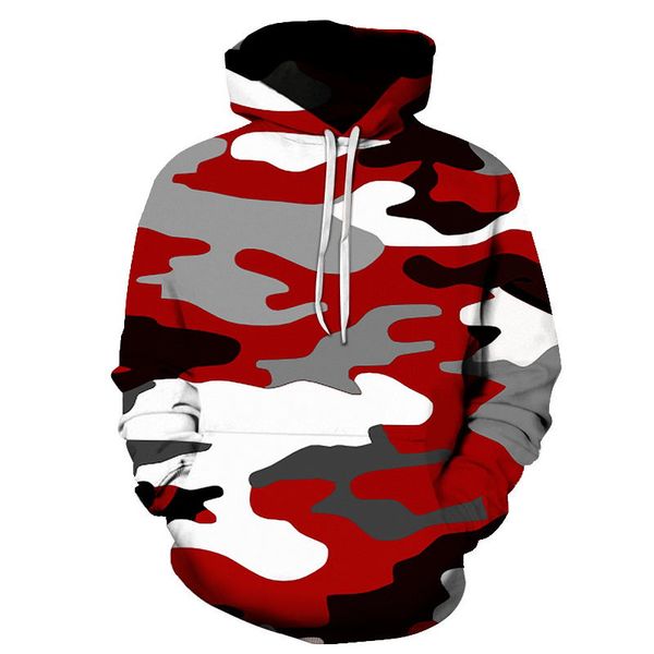 

red 3d hoodie men camo hoody printed tracksuit casual sweatshirt groot coat longsleeve streatwear pullover drop ship s-6xl, Black