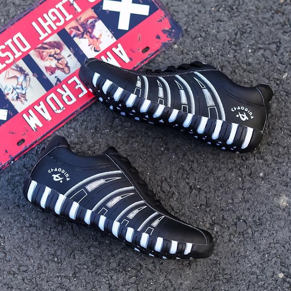 

plus size pu leather non-slip sneakers for running shoes women sports shoes tennis female sport woman training black a-425