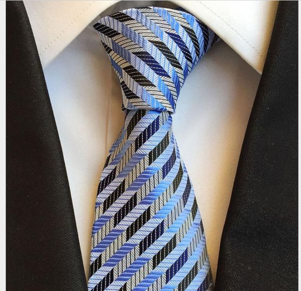 

8cm polyester fashion atmospheric stripe men's tie, business tie, Blue;purple