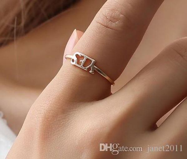 

yes no charm rings girls open rings gold /silver /black tone infinite band rings