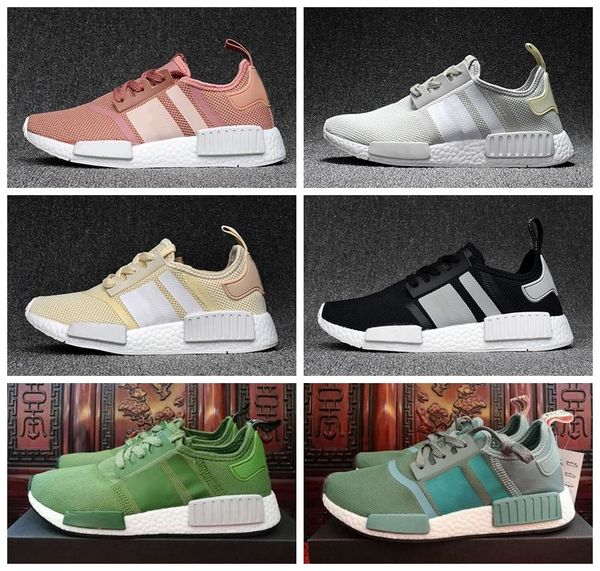 

runner nmd r1 pk triple black white red orange 3m primeknit men women classics running shoes sports sneakers 36-45