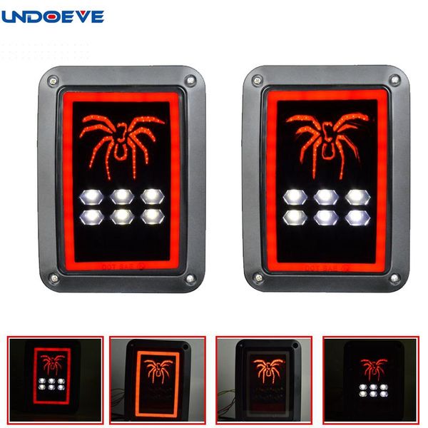 

usa/eu edition reverser brake turn signal led rear tail light for wrangler jk sports, sahara, om rubicon 2007 - 2016