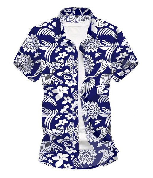 

men's casual floral shirt new model mens dress shirts flower beach party hawaii short sleeve blouse blue red, White;black