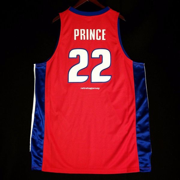 

100% stitched #22 tayshaun prince wholesale jersey wallace billups mens vest size xs-6xl stitched basketball jerseys ncaa, Black;blue